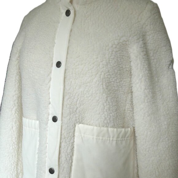 Barbour Netley Fleece White Coast to Country Short Jacket USA Size 6 - Picture 4 of 13